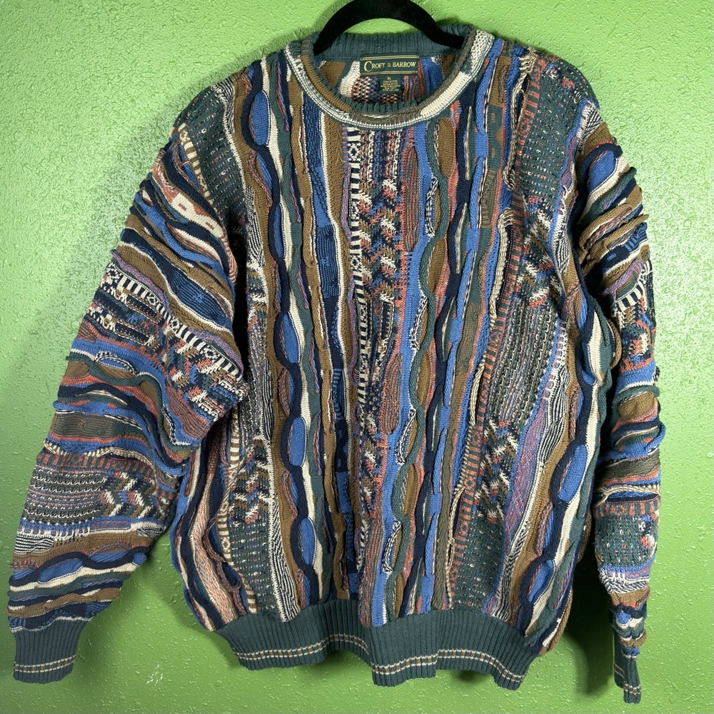 Croft & Barrow XL - Coogi style 3D knit sweater